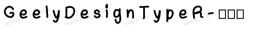 GeelyDesignType R字体转换